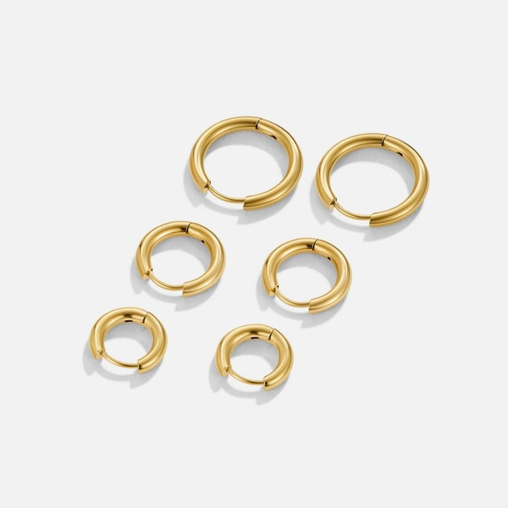 Gouden Trio Mini Hoop Set