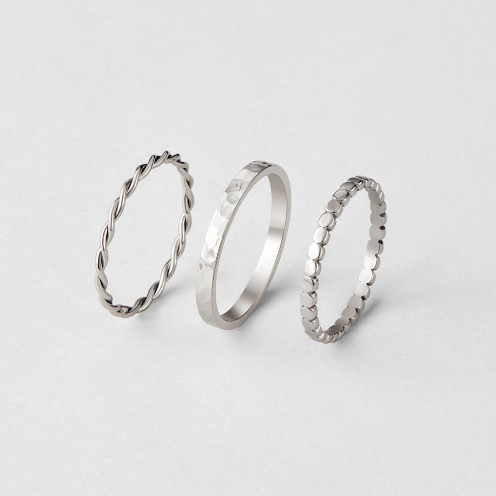 Hella Zilveren Gestapelde Ring