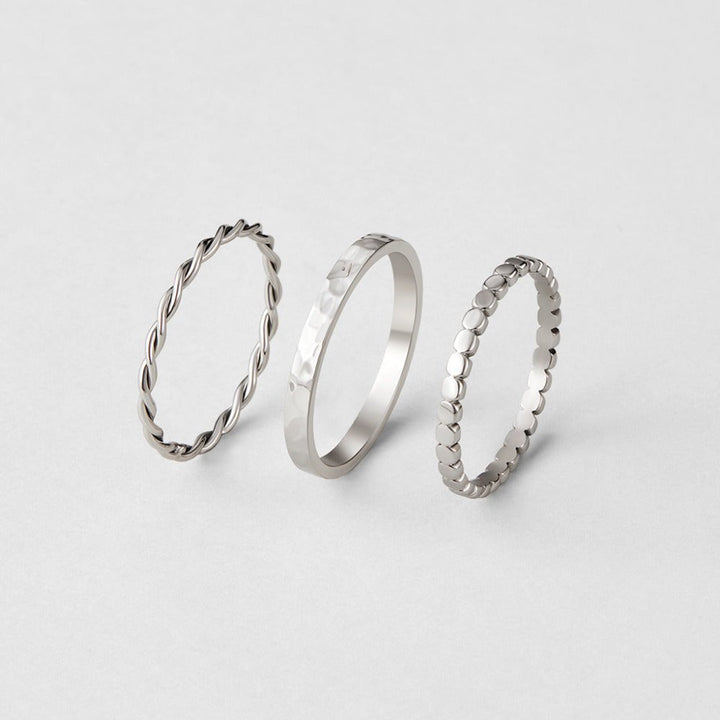 Hella Zilveren Gestapelde Ring