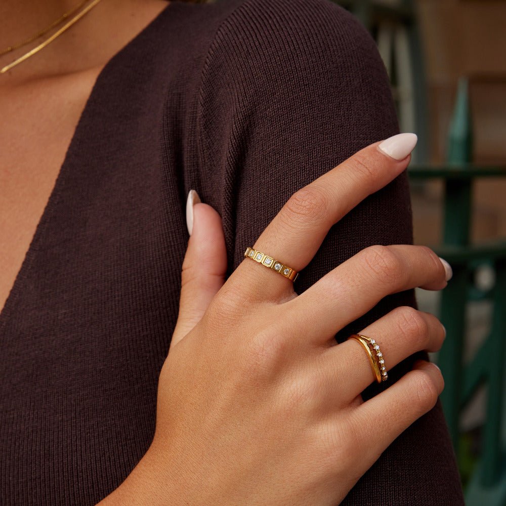 Hera Gouden Kristallen Ring