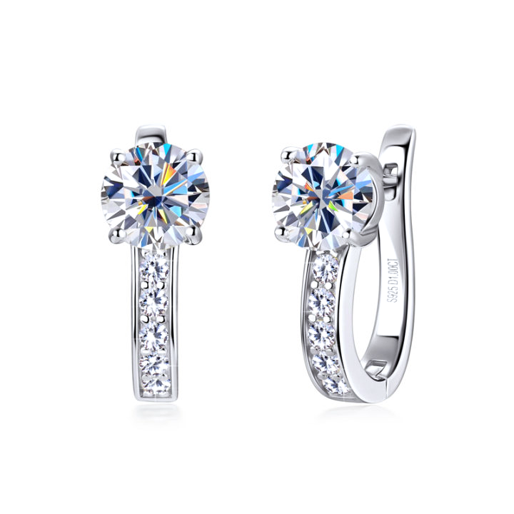 Gouden moissanite oorbellen