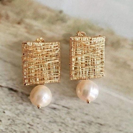 Elegante parel oorbellen met verfijnde afwerking