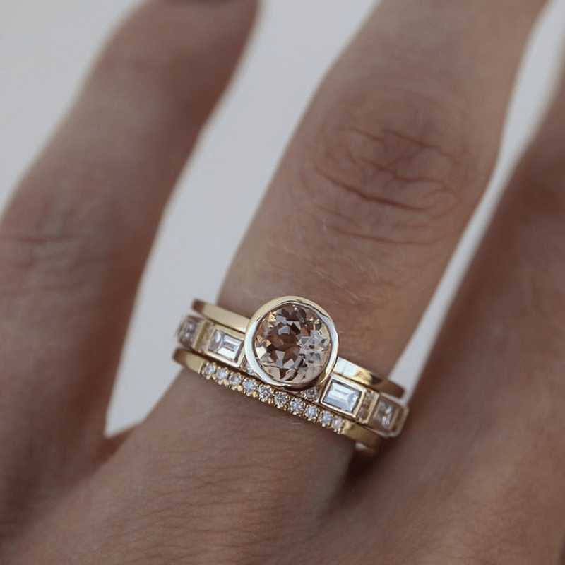 Ingebouwd Kristal Gouden Ring