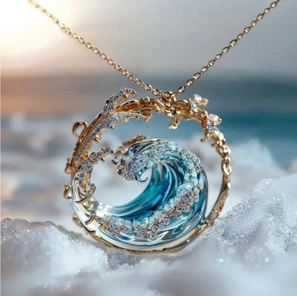 Zeeën van Stilte Gouden Ketting met Delicate Hangende Maan