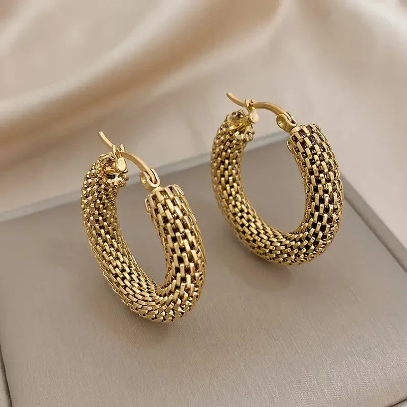 Elegante gouden Tide hoops oorbellen