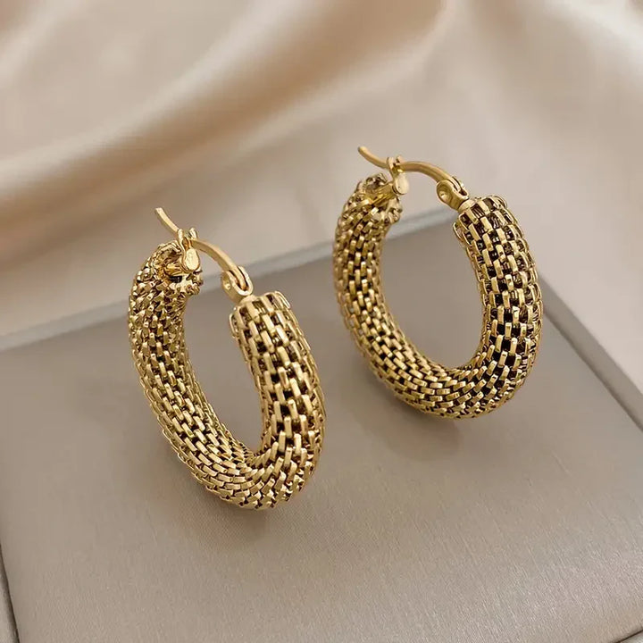 Elegante gouden Tide hoops oorbellen