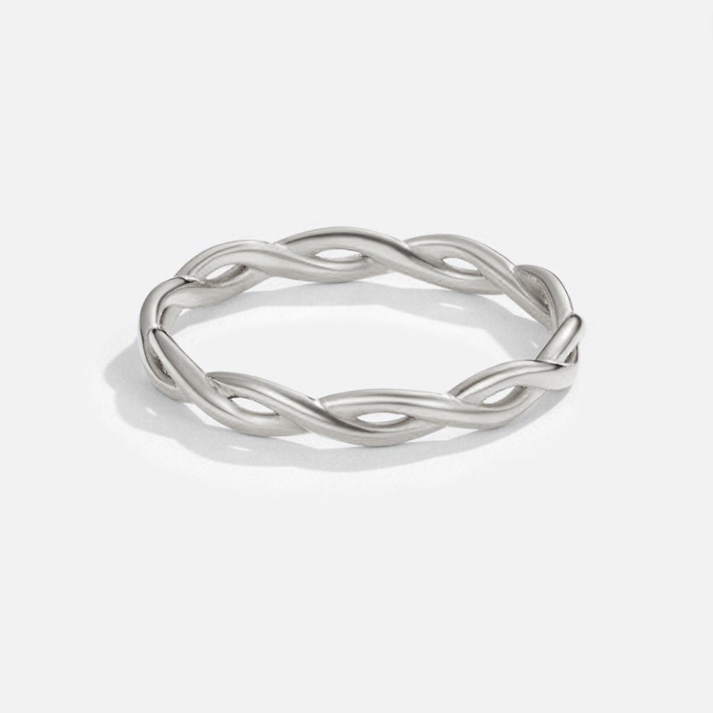 Eindeloze 18K zilveren draai-ring