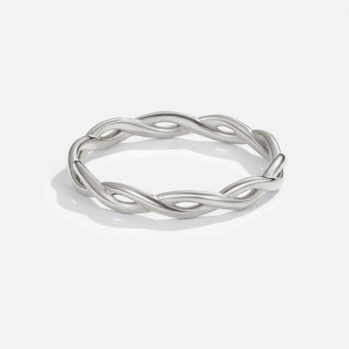 Eindeloze 18K zilveren draai-ring