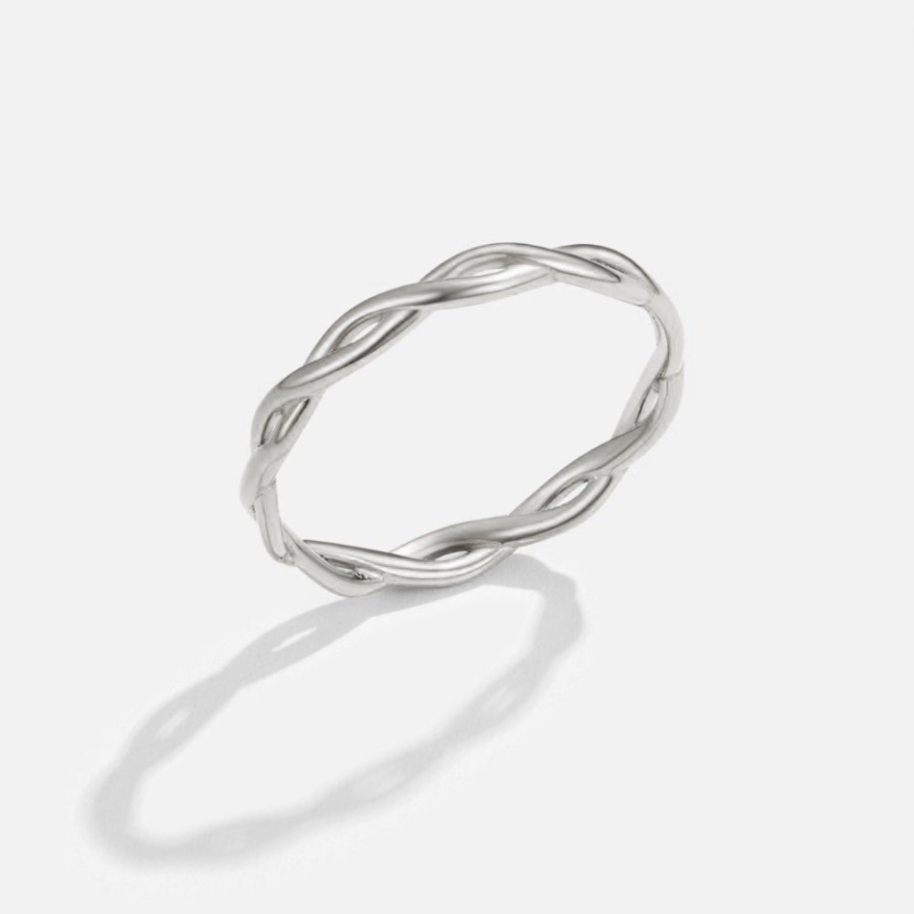 Eindeloze 18K zilveren draai-ring