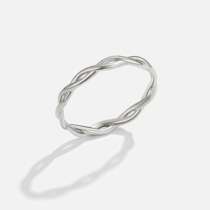 Eindeloze 18K zilveren draai-ring