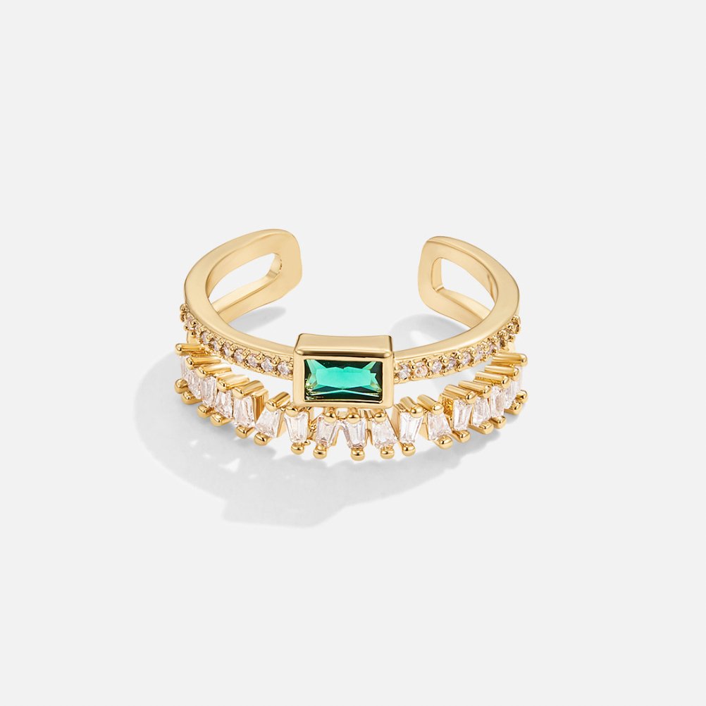 Zachte glans zirkonia ring