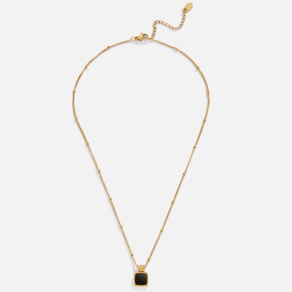 Lucia Zwarte Hangende Ketting