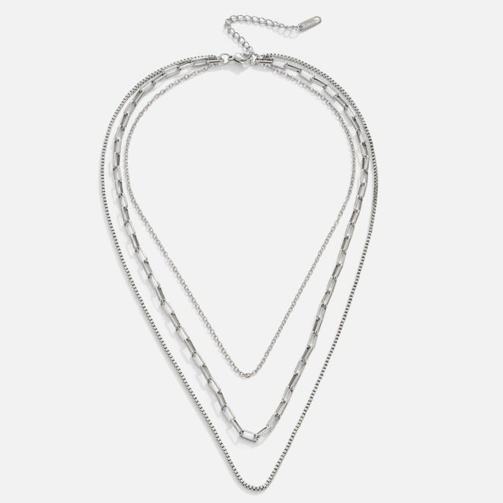 Elegante zilveren schichtketting met subtiele details