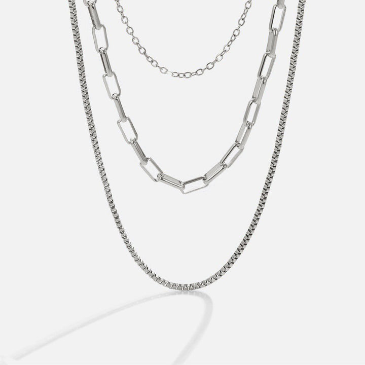 Elegante zilveren schichtketting met subtiele details