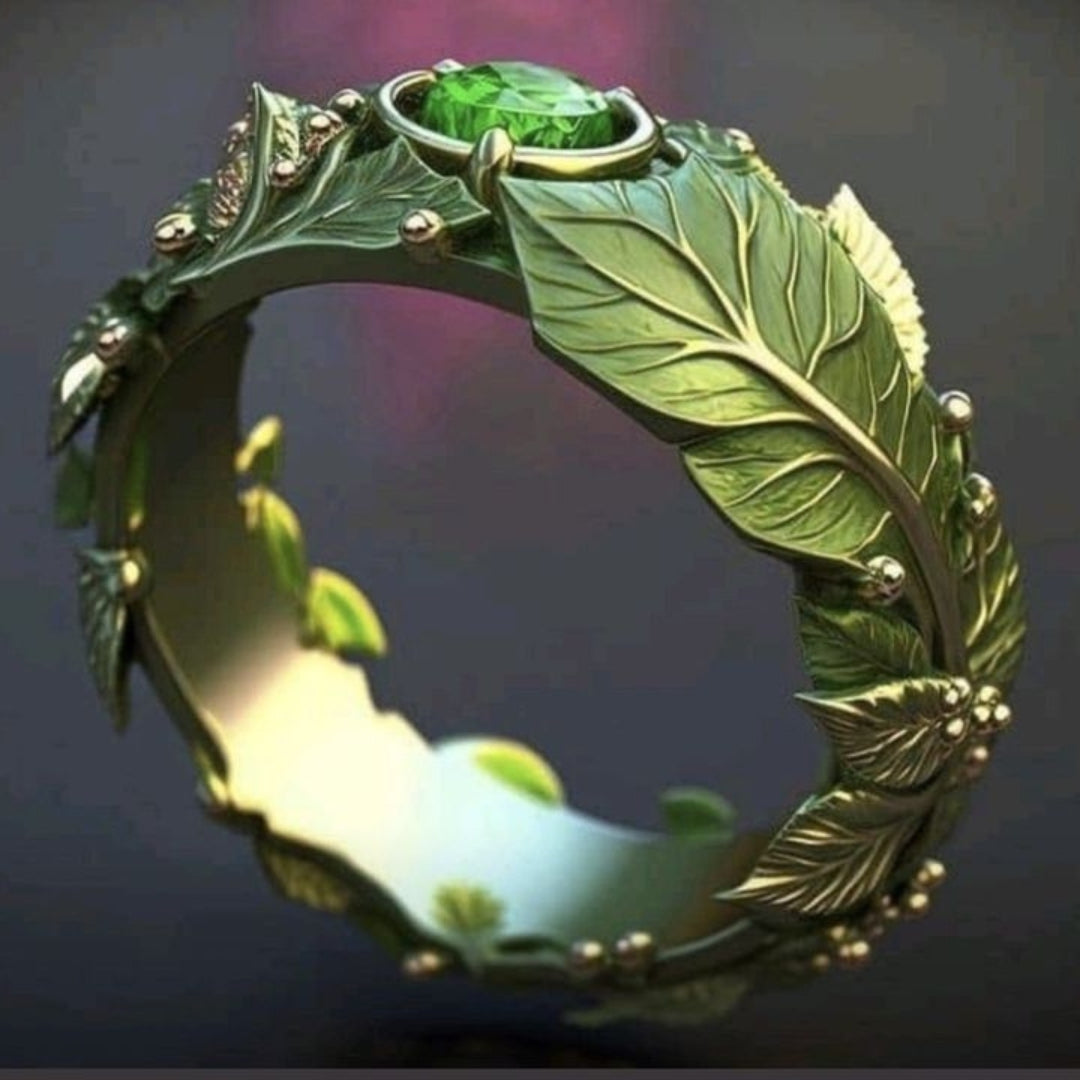 Elegante groene zirkonia ring