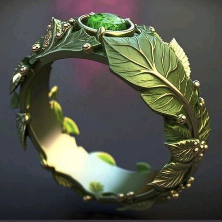 Elegante groene zirkonia ring