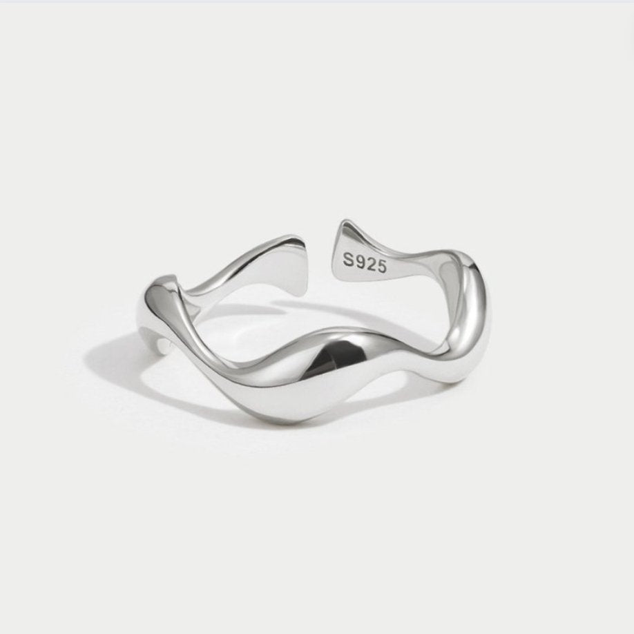 Golven - Zilveren Ring