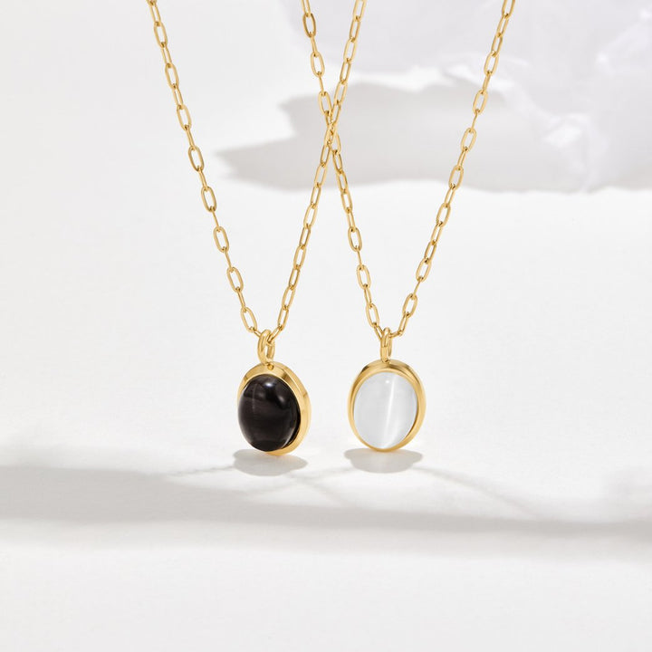 Witte Opal Halsketting