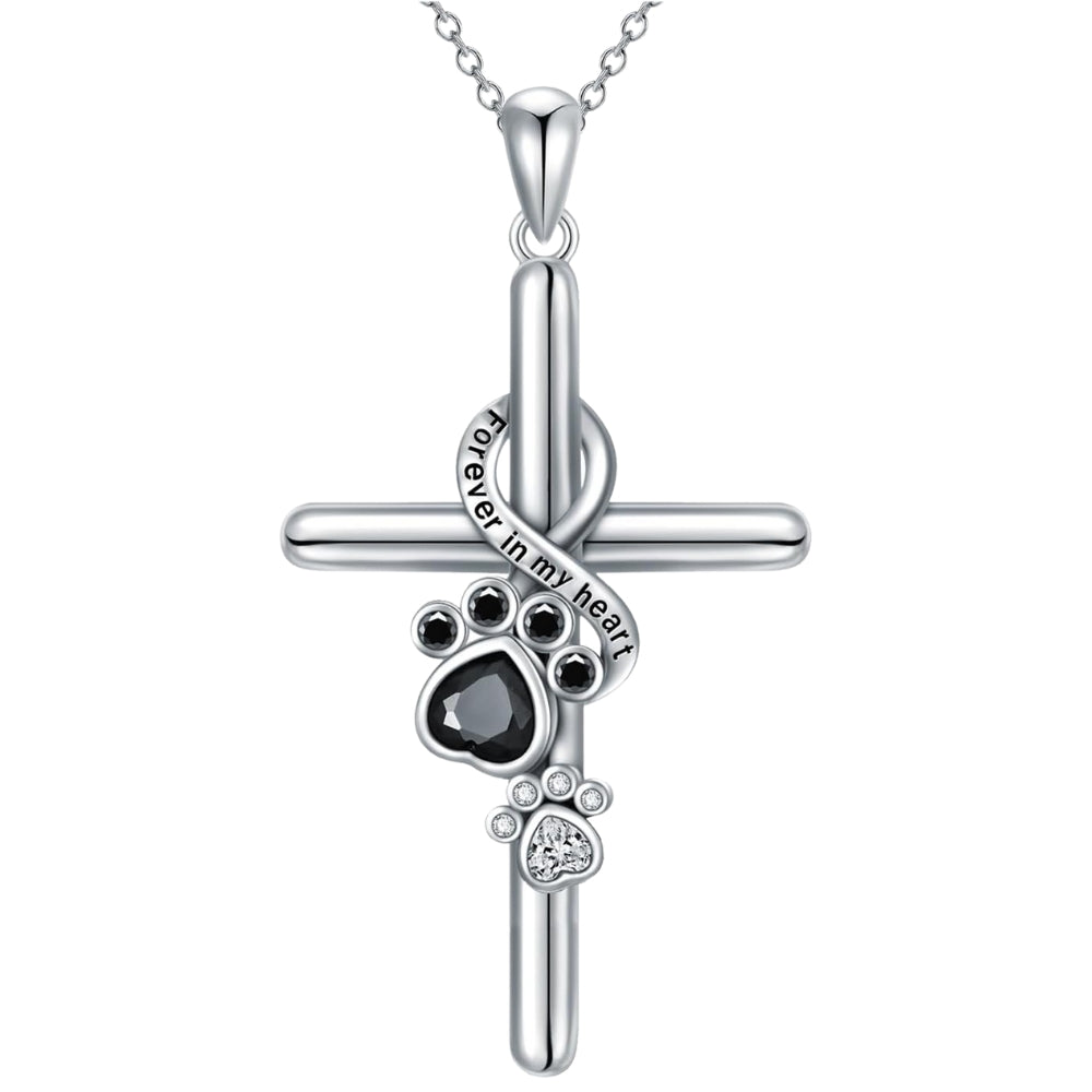 925 Sterling Zilveren Poot & Kruis Ketting