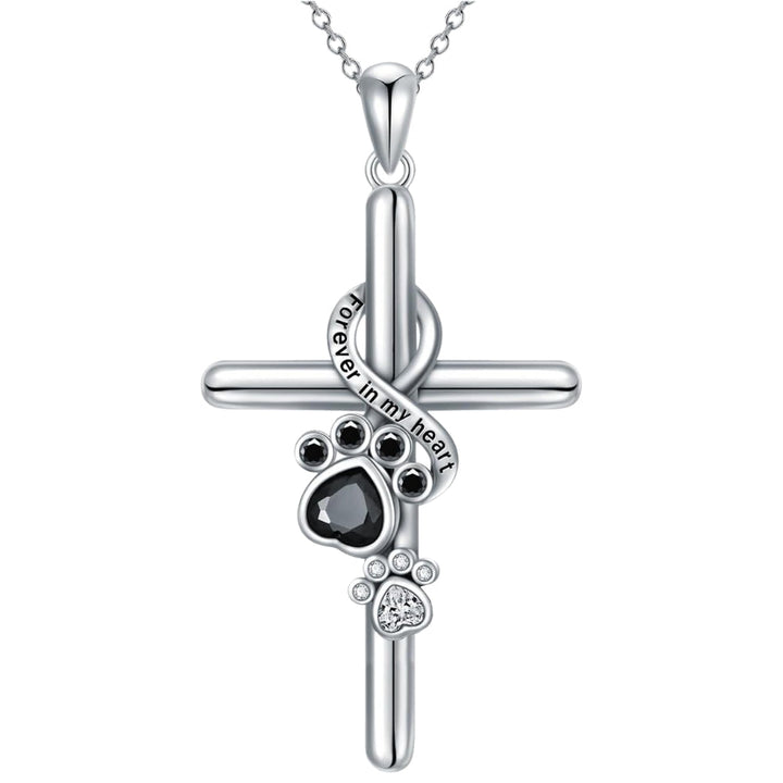 925 Sterling Zilveren Poot & Kruis Ketting
